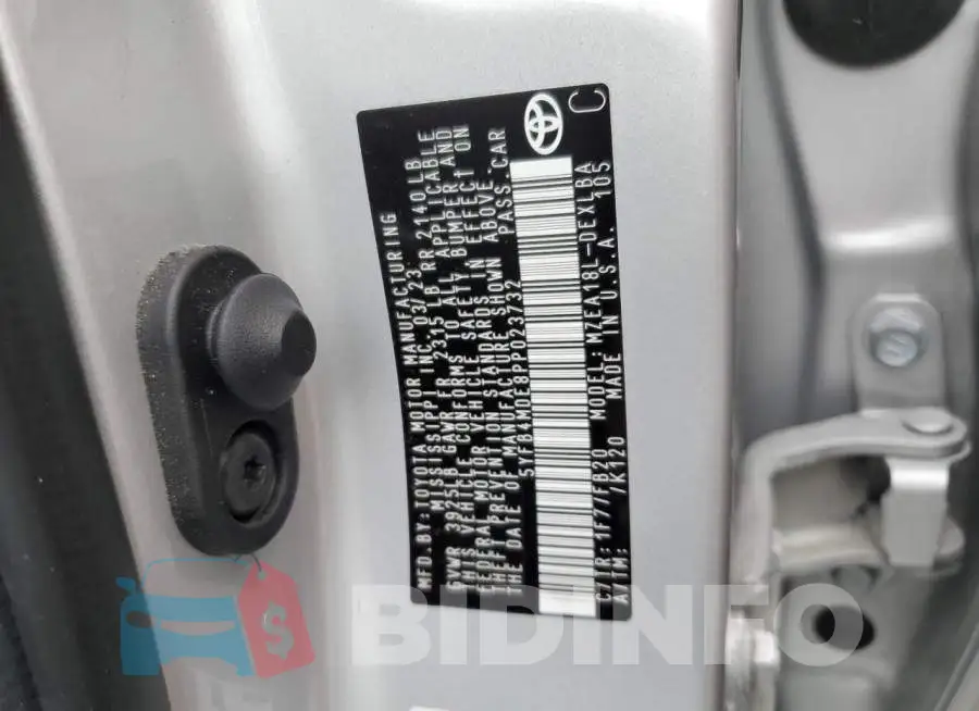 5YFB4MDE8PP023732 Photo# 13