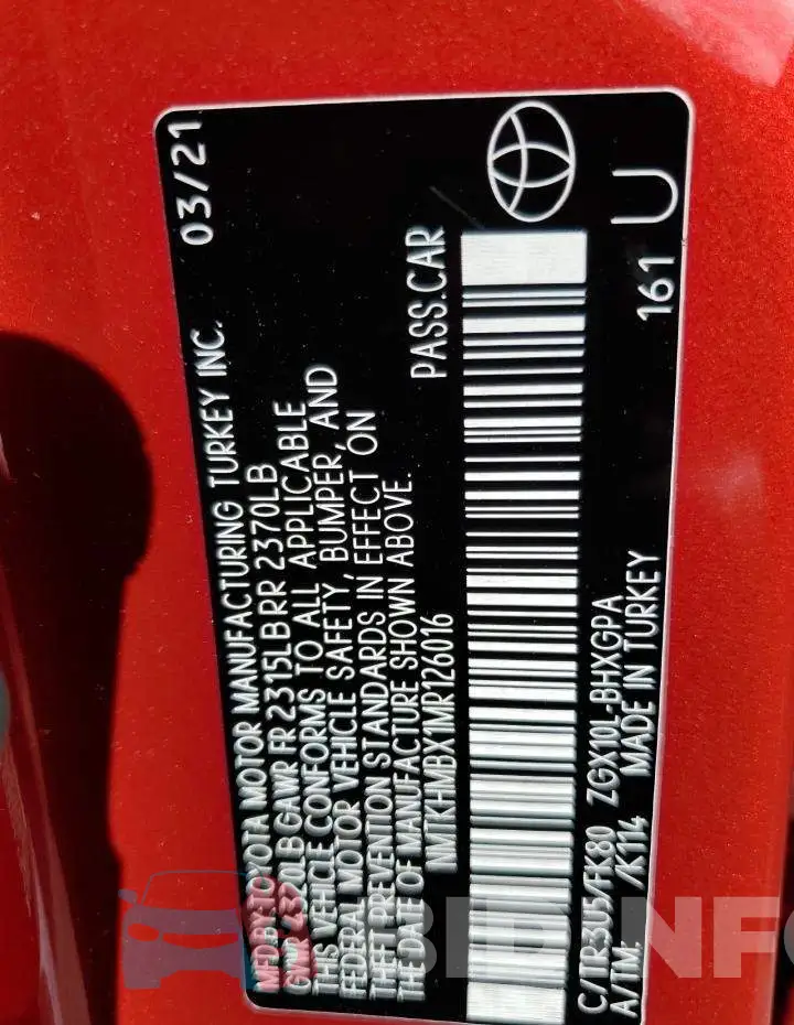 NMTKHMBX1MR126016 Photo# 12