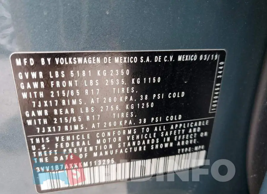 3VV1B7AXXKM113295 Photo# 13