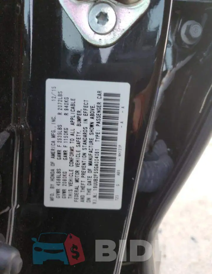 19UUB2F55GA004061 Photo# 12