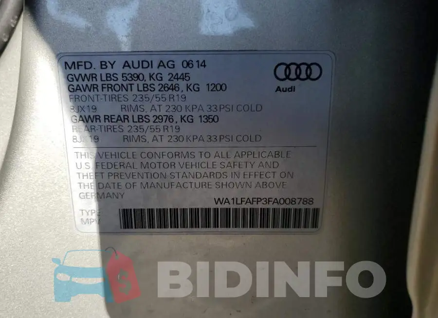 WA1LFAFP3FA008788 Photo# 13
