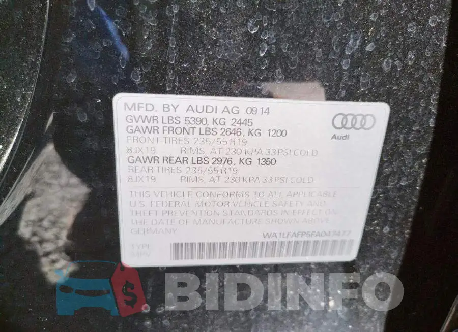 WA1LFAFP5FA047477 Photo# 10