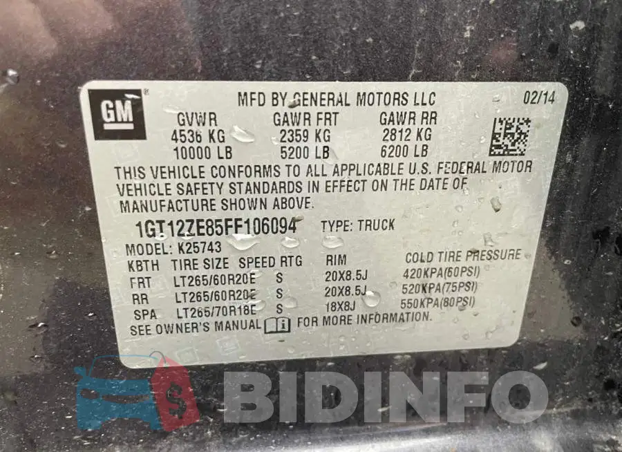1GT12ZE85FF106094 Photo# 10