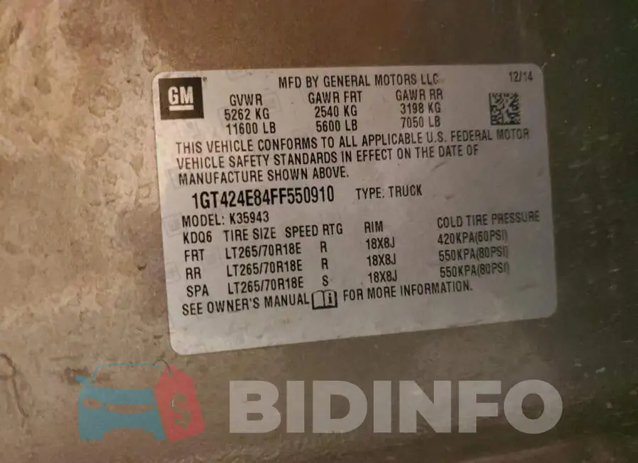 1GT424E84FF550910 Photo# 13