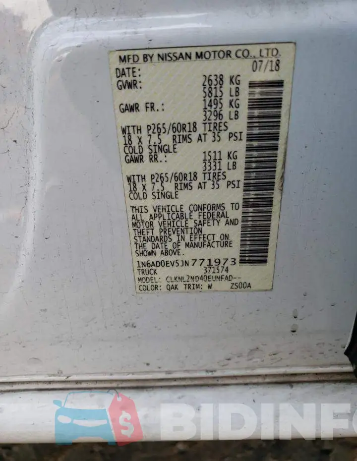 1N6AD0EV5JN771973 Photo# 13