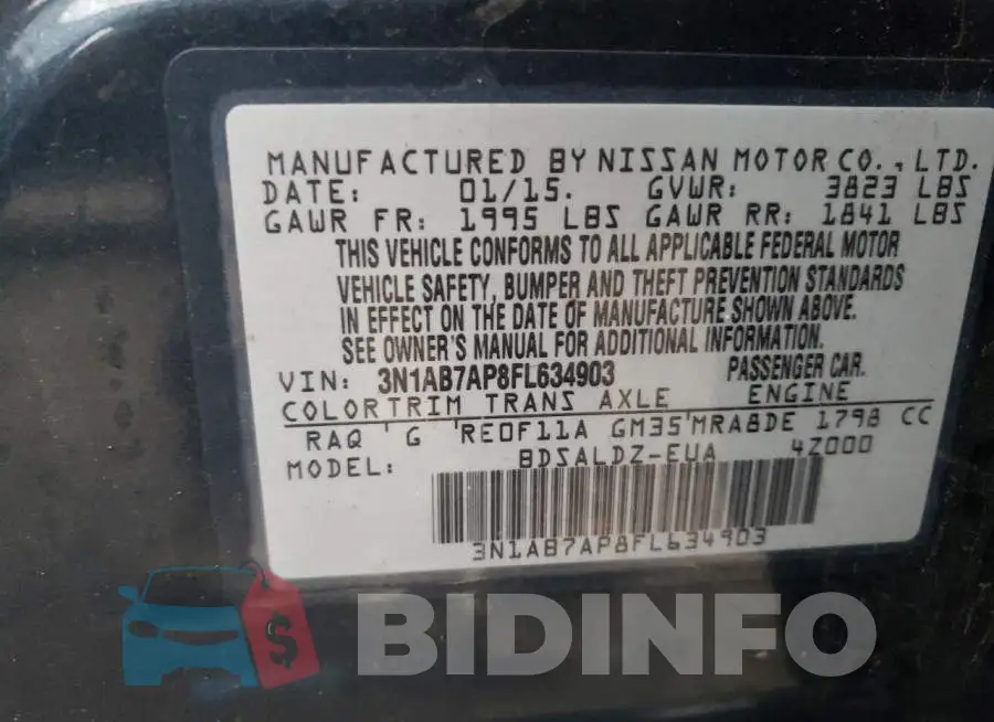 3N1AB7AP8FL634903 Photo# 12