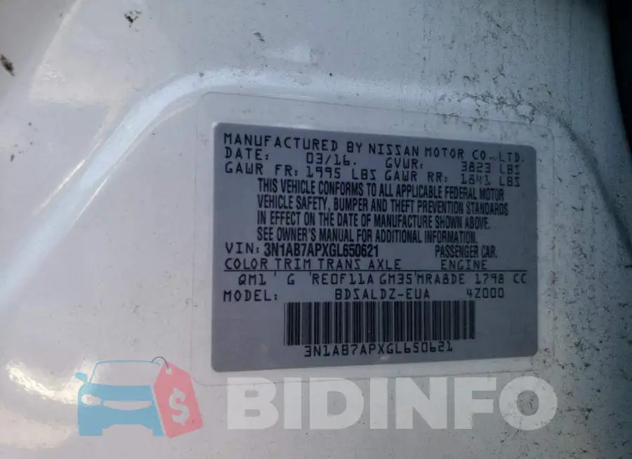 3N1AB7APXGL650621 Photo# 12