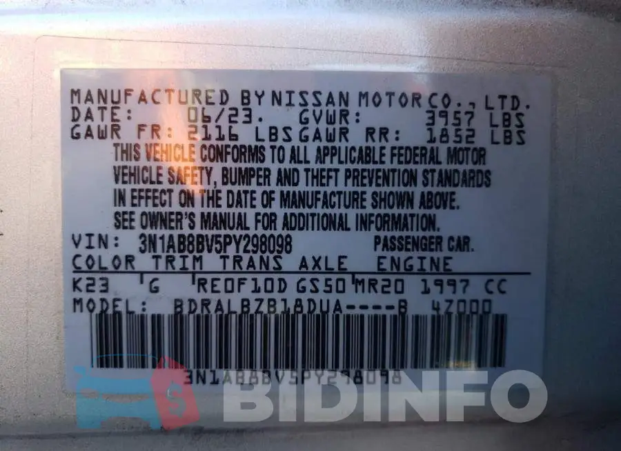 3N1AB8BV5PY298098 Photo# 13