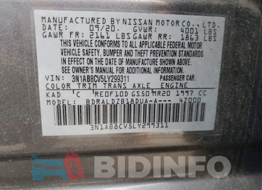3N1AB8CV5LY299311 Photo# 13
