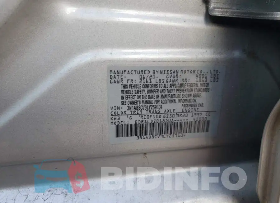 3N1AB8CV9LY259104 Photo# 13