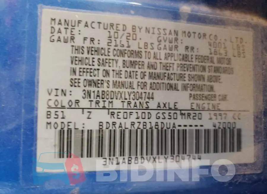 3N1AB8DVXLY304744 Photo# 12