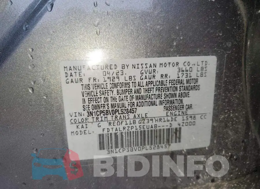 3N1CP5BV0PL528457 Photo# 13