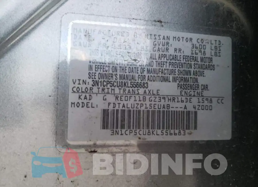 3N1CP5CU8KL556683 Photo# 13
