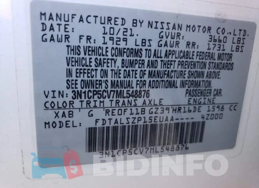 3N1CP5CV7ML548876 Photo# 13