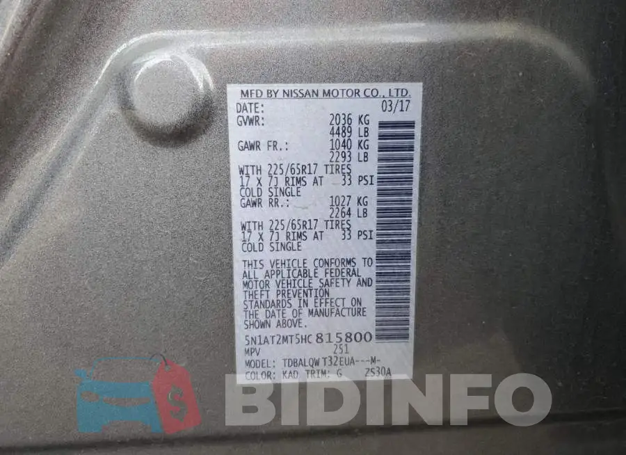5N1AT2MT5HC815800 Photo# 13