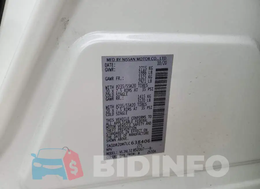 5N1DR2DM7LC638406 Photo# 13