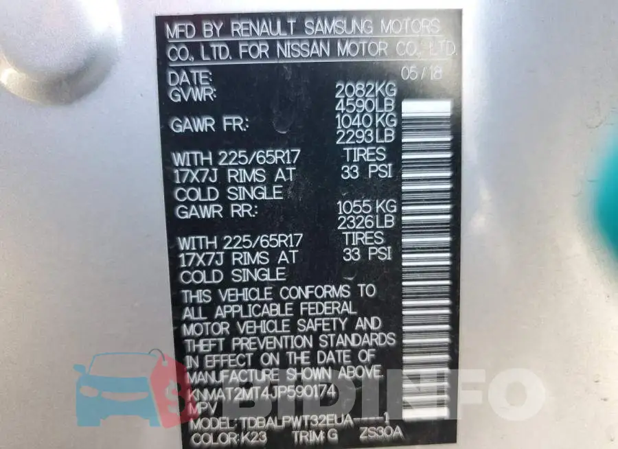 KNMAT2MT4JP590174 Photo# 14