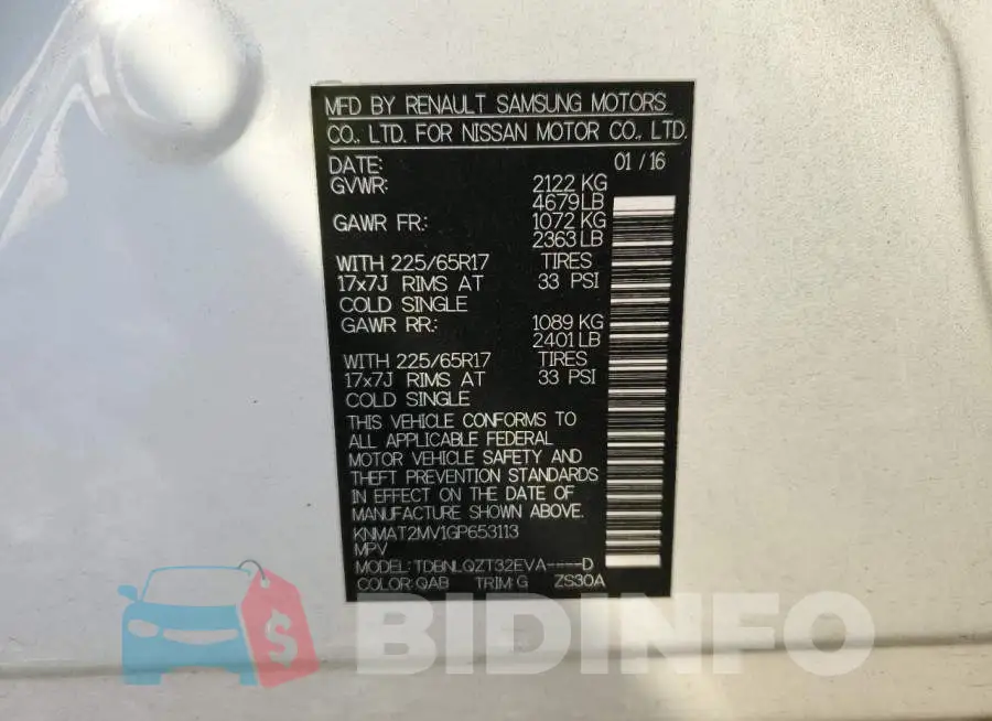 KNMAT2MV1GP653113 Photo# 14