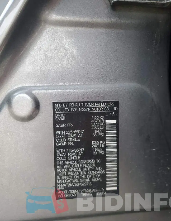 KNMAT2MV8GP629715 Photo# 14