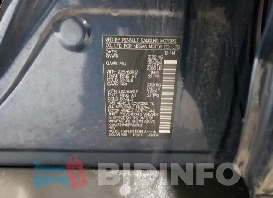 KNMAT2MV9FP523031 Photo# 13