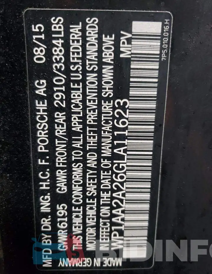 WP1AA2A26GLA11623 Photo# 14