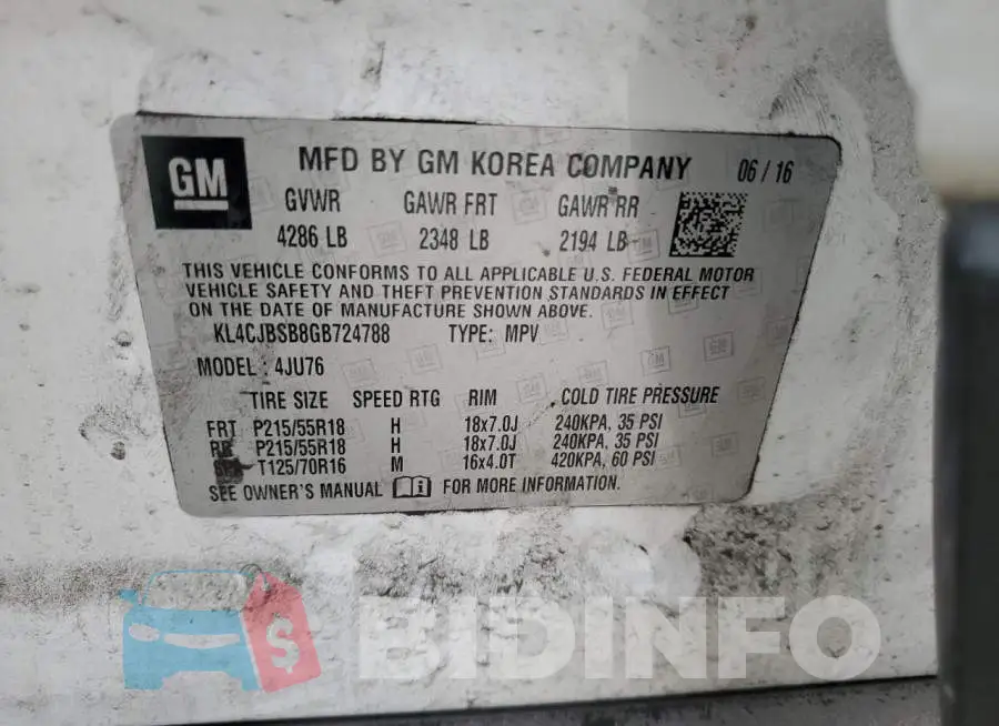 KL4CJBSB8GB724788 Photo# 12
