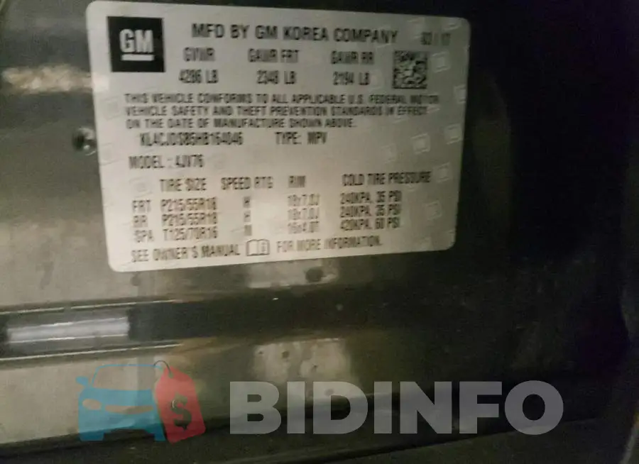 KL4CJDSB5HB164046 Photo# 12