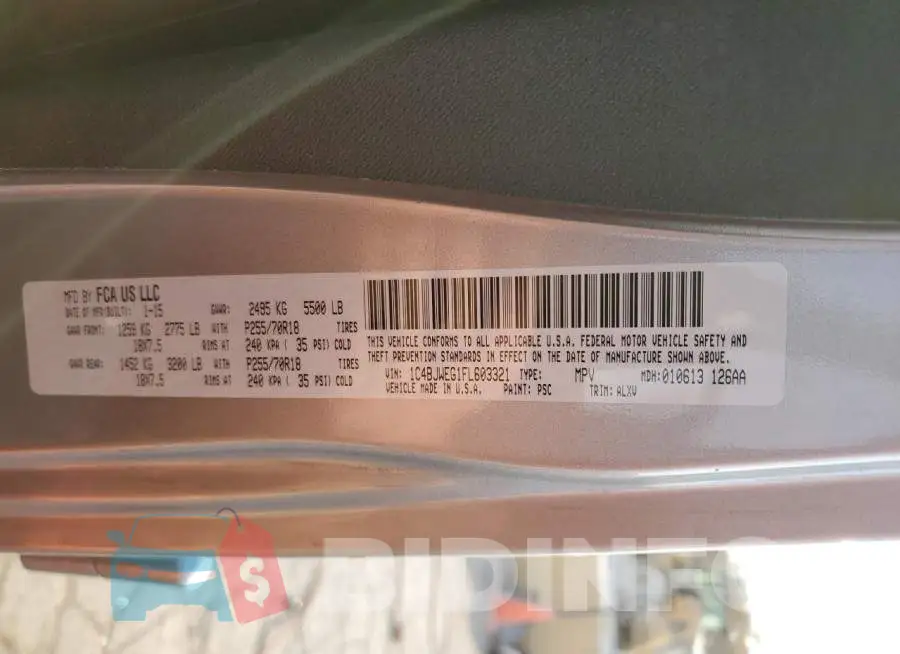 1C4BJWEG1FL603321 Photo# 13