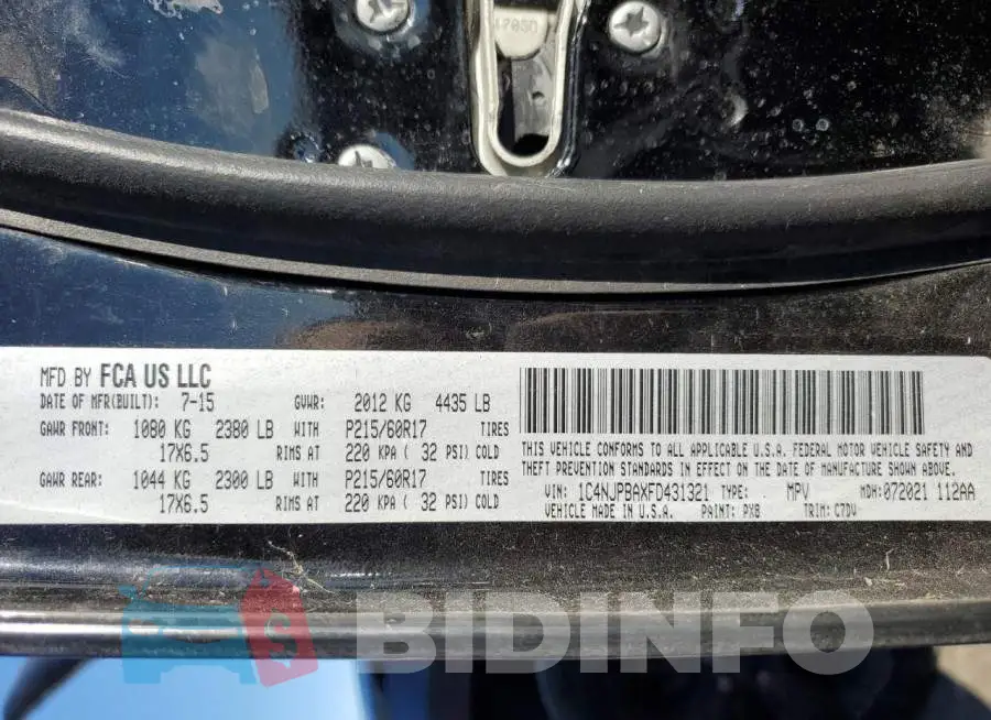 1C4NJPBAXFD431321 Photo# 12
