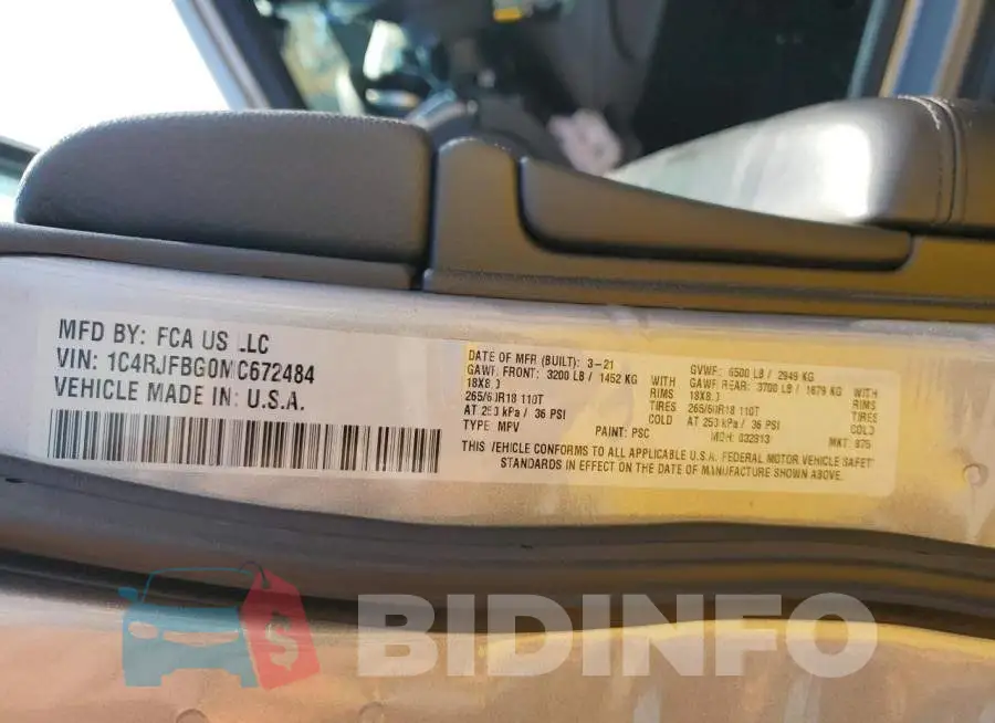1C4RJFBG0MC672484 Photo# 13