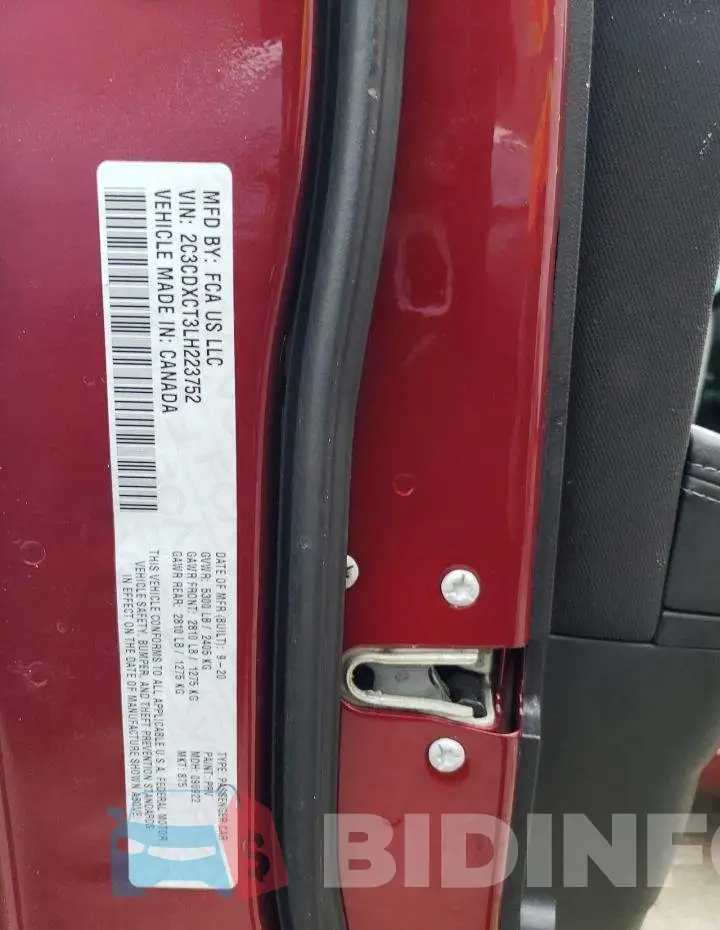 2C3CDXCT3LH223752 Photo# 12
