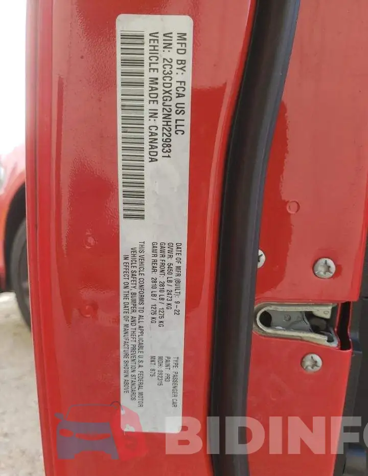 2C3CDXGJ2NH229831 Photo# 13