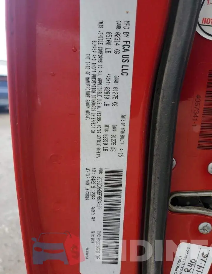 2C3CDXHG6FH824637 Photo# 12