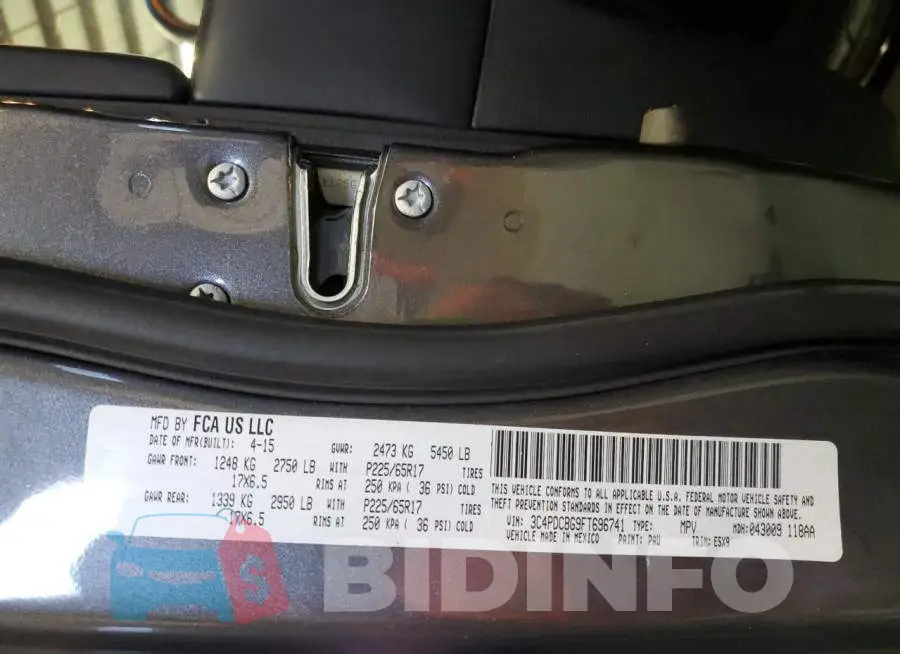 3C4PDCBG9FT696741 Photo# 12
