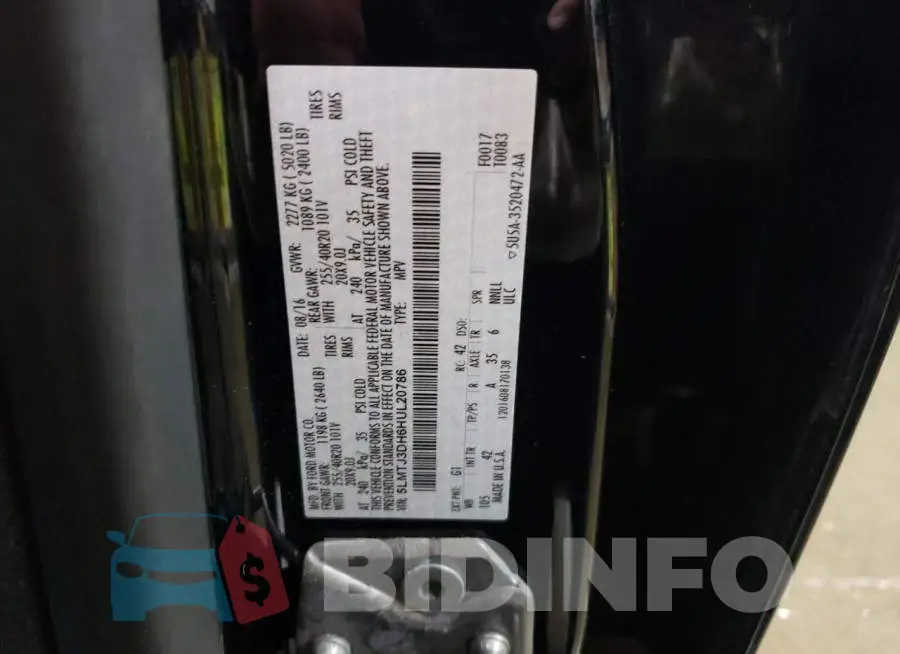 5LMTJ3DH6HUL20786 Photo# 12