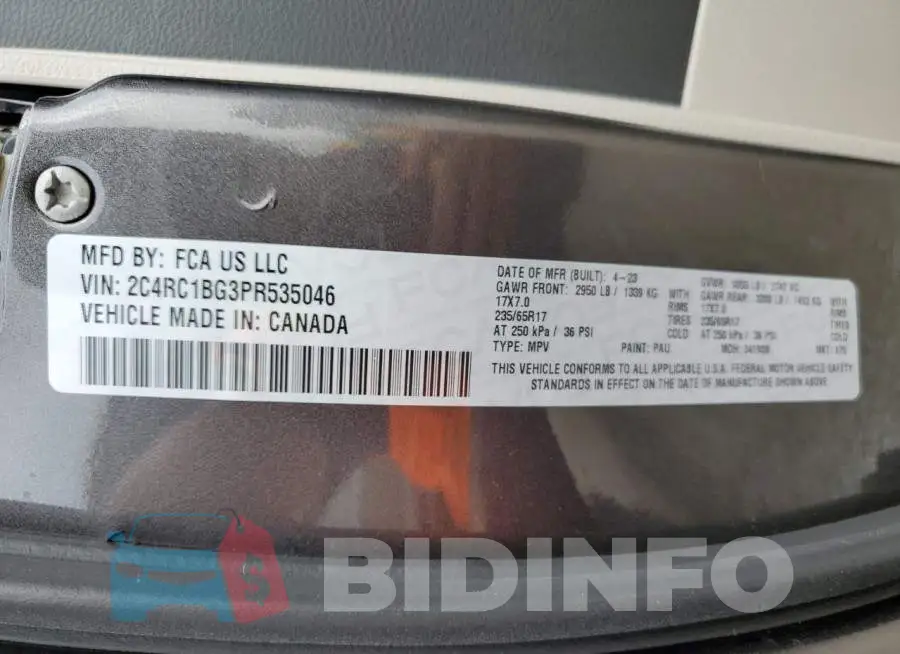 2C4RC1BG3PR535046 Photo# 13