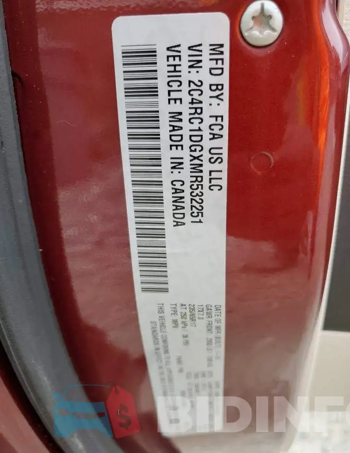 2C4RC1DGXMR532251 Photo# 13