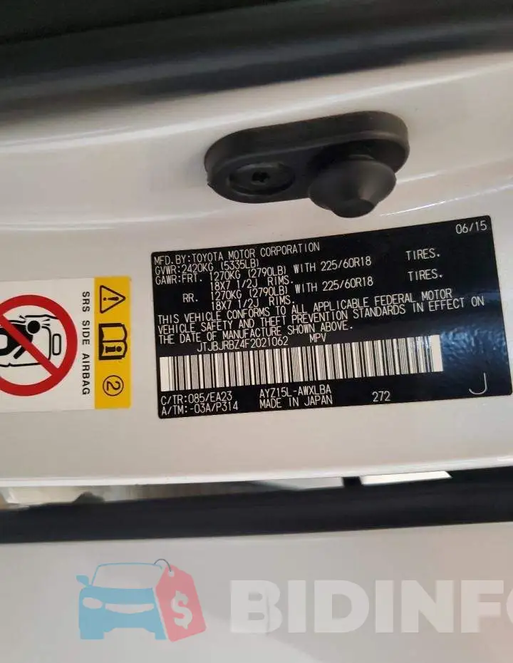 JTJBJRBZ4F2021062 Photo# 12