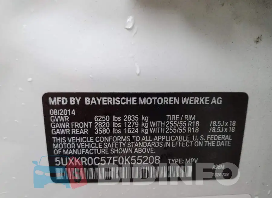 5UXKR0C57F0K55208 Photo# 12