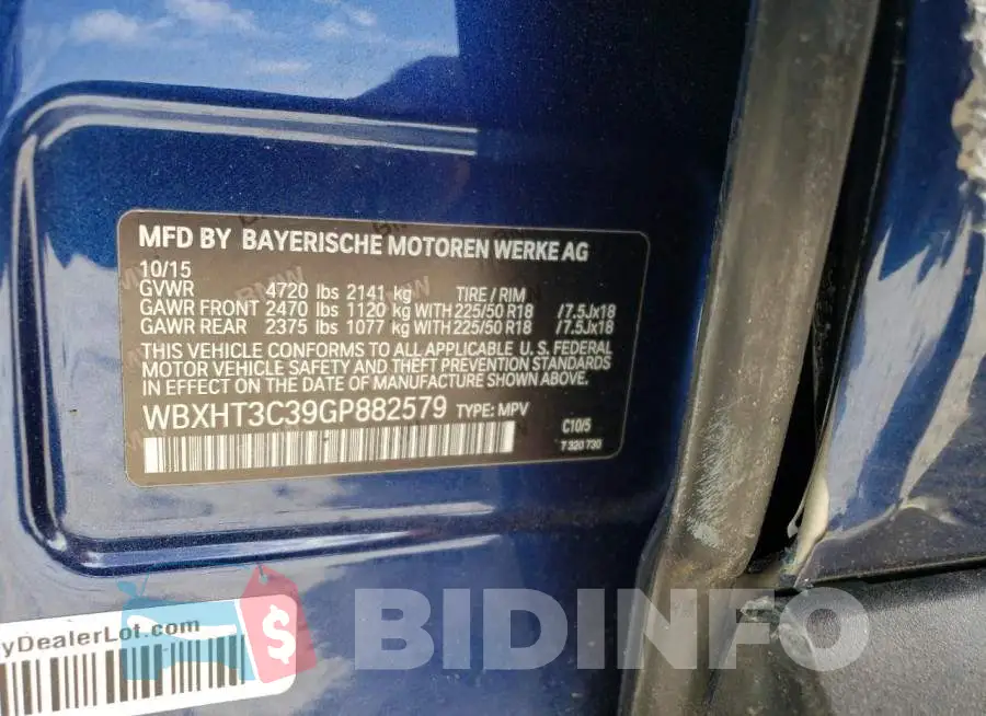 WBXHT3C39GP882579 Photo# 13