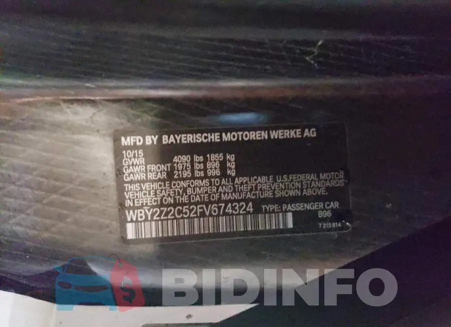 WBY2Z2C52FV674324 Photo# 13