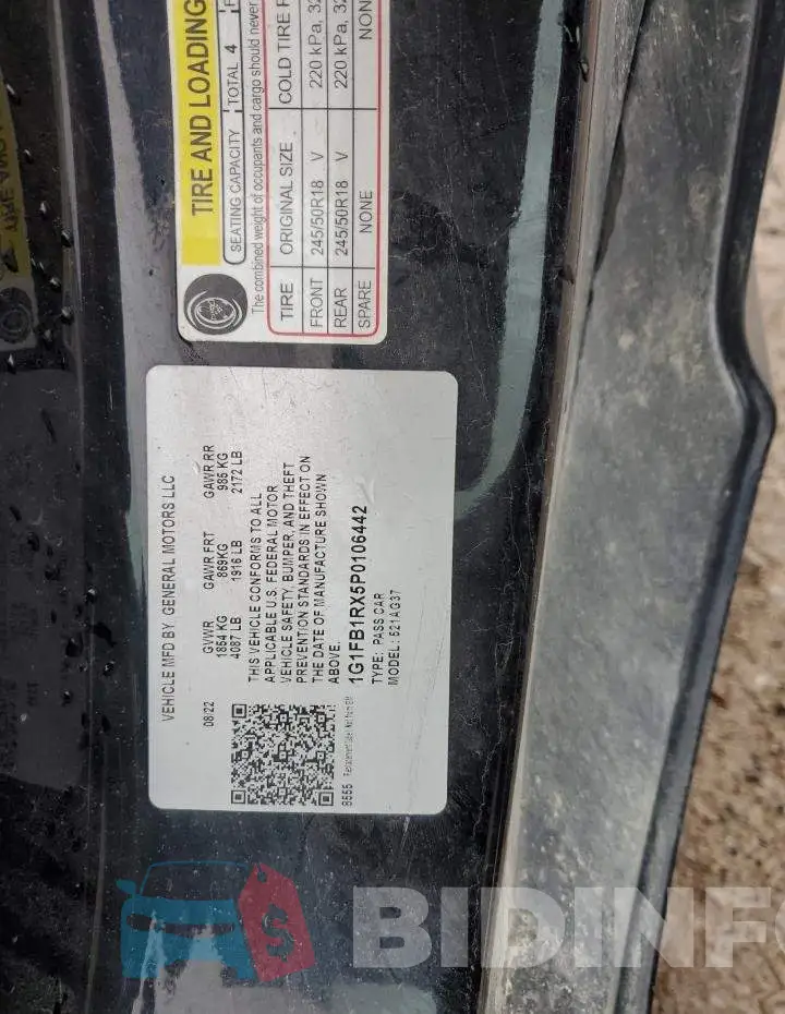 1G1FB1RX5P0106442 Photo# 12