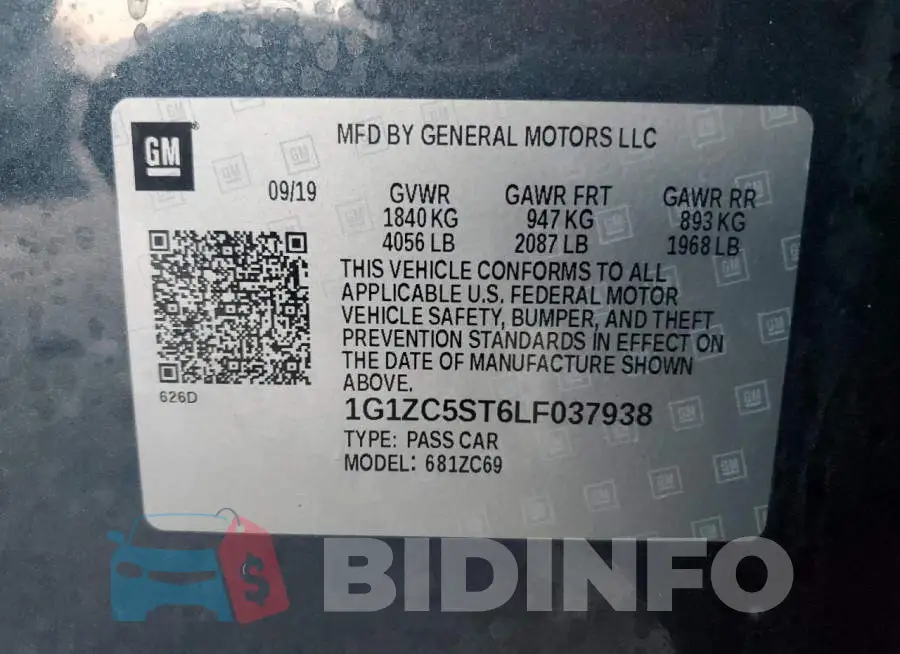 1G1ZC5ST6LF037938 Photo# 12