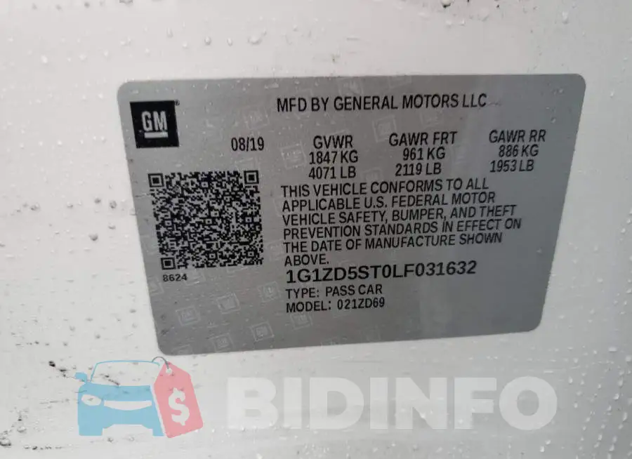 1G1ZD5ST0LF031632 Photo# 12