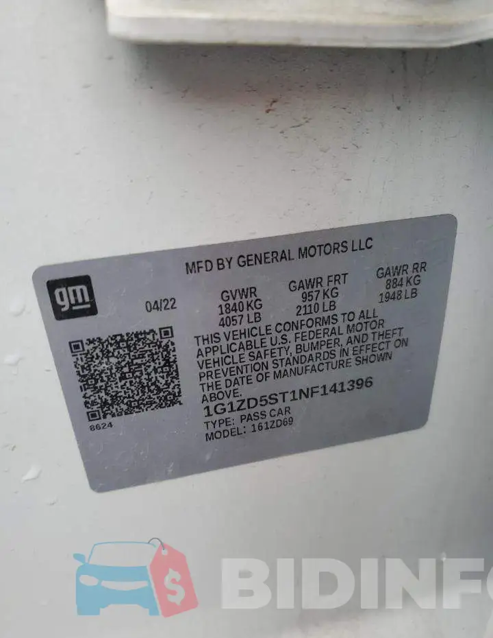 1G1ZD5ST1NF141396 Photo# 13