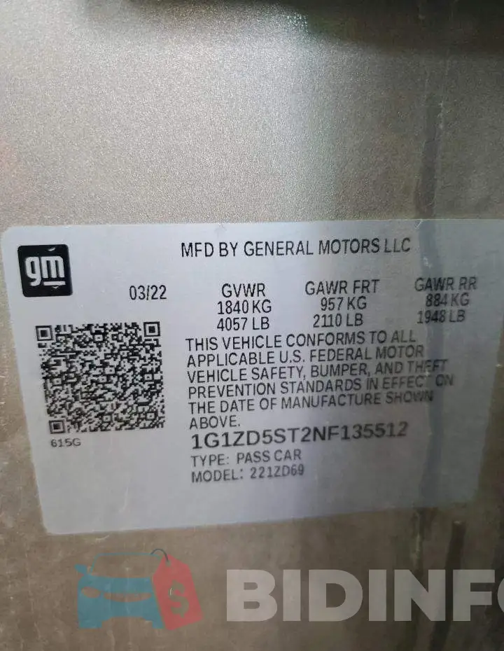1G1ZD5ST2NF135512 Photo# 12