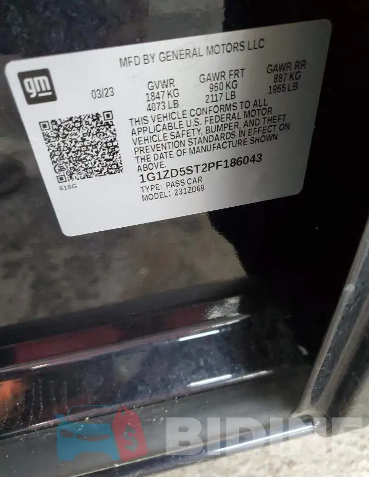 1G1ZD5ST2PF186043 Photo# 13