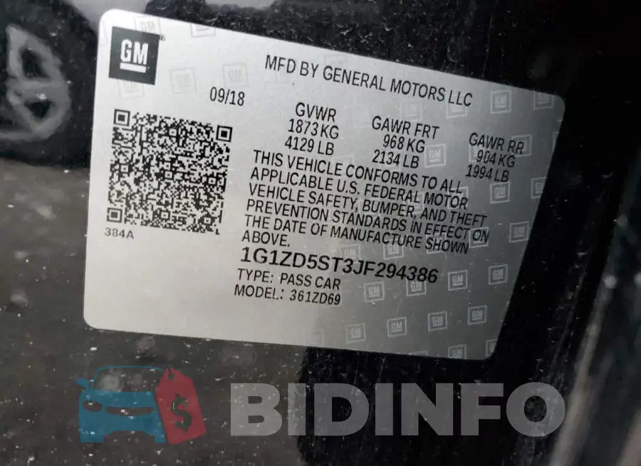 1G1ZD5ST3JF294386 Photo# 13