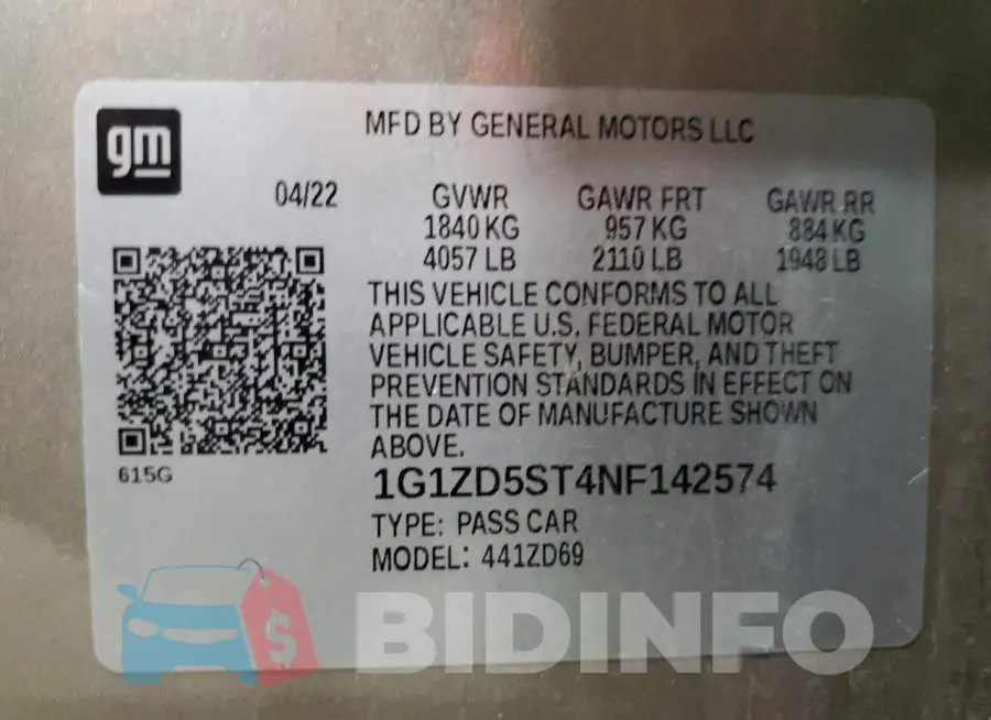 1G1ZD5ST4NF142574 Photo# 13