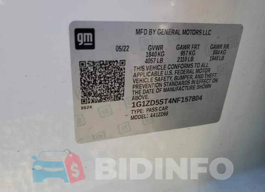1G1ZD5ST4NF157804 Photo# 13